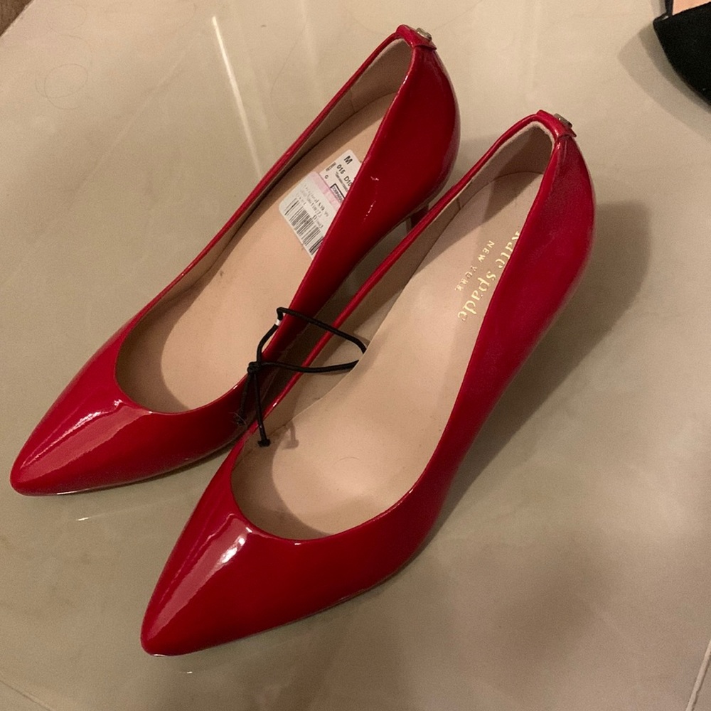Kate Spade red patent heels
